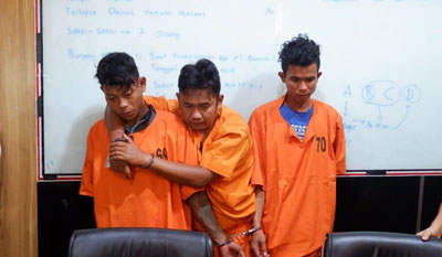  Polda Riau Ringkus 3 Pelaku Curas Spesialis Komputer Alat Berat